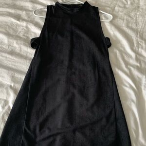 BRAND NEW WITH TAGS BLACK SUEDE DRESS SIZE SMALL